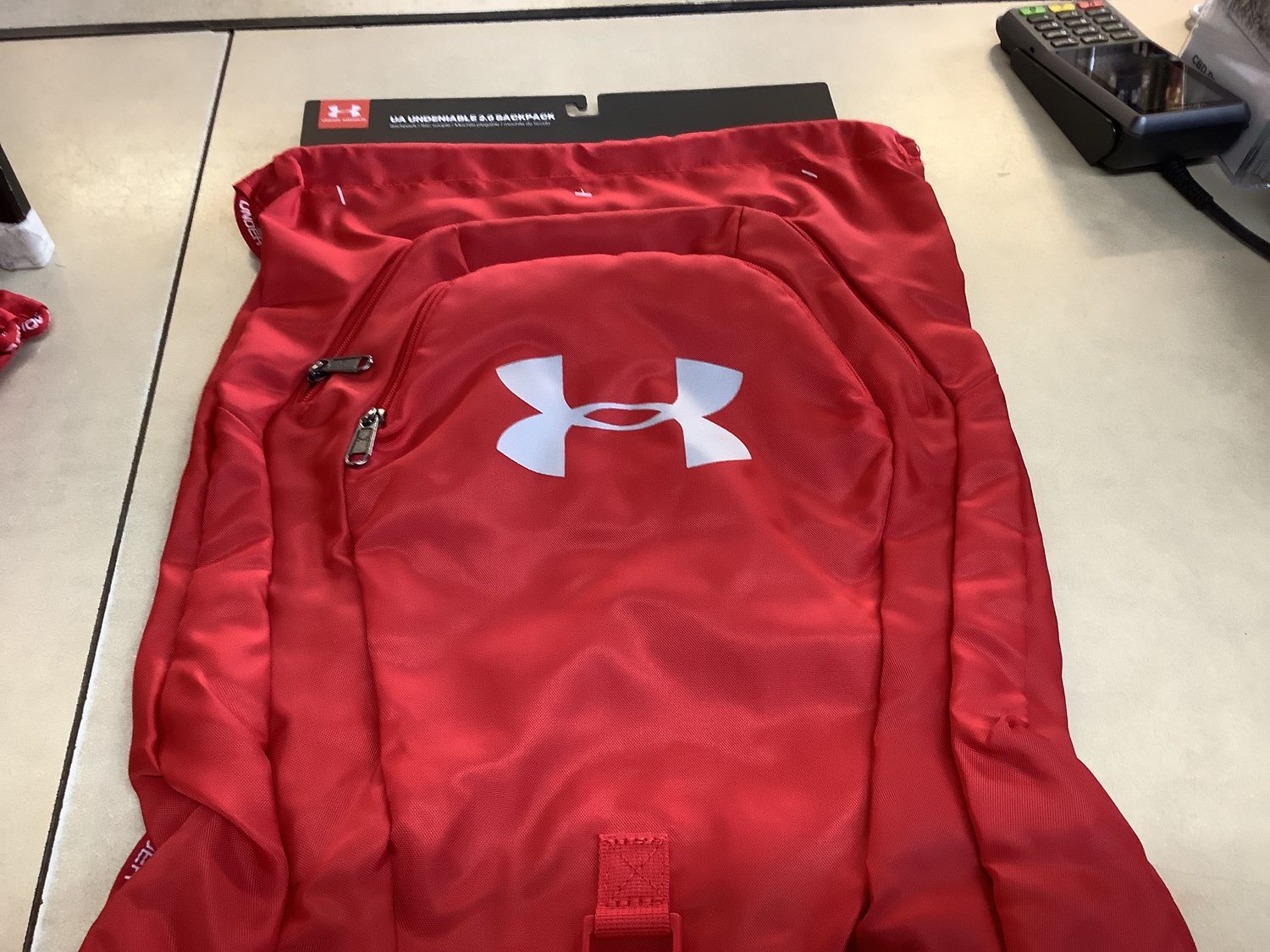 UA Undeniable Sackpack, Color: Red 600