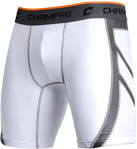 Champro Men&#39;s Wind Up Sliding Short w/ Cup Pocket, Size: Youth Small