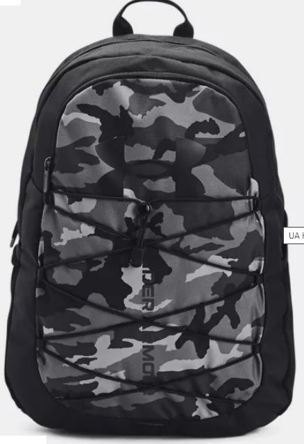 UA Hustle Sport Backpack, Color: 016 Black/Metalic Black