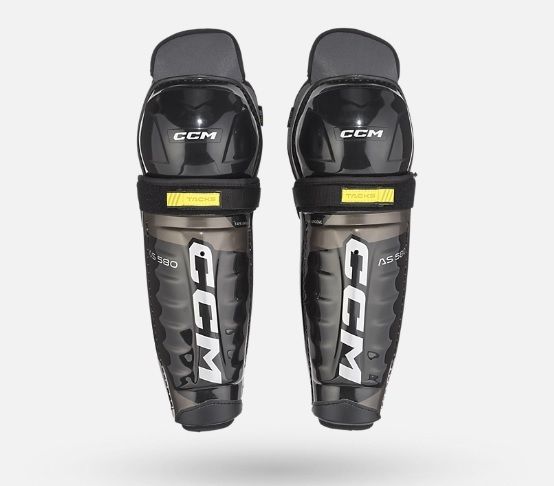 CCM Tacks AS 580 Junior Hockey Shin Guards-SR, Size: 14