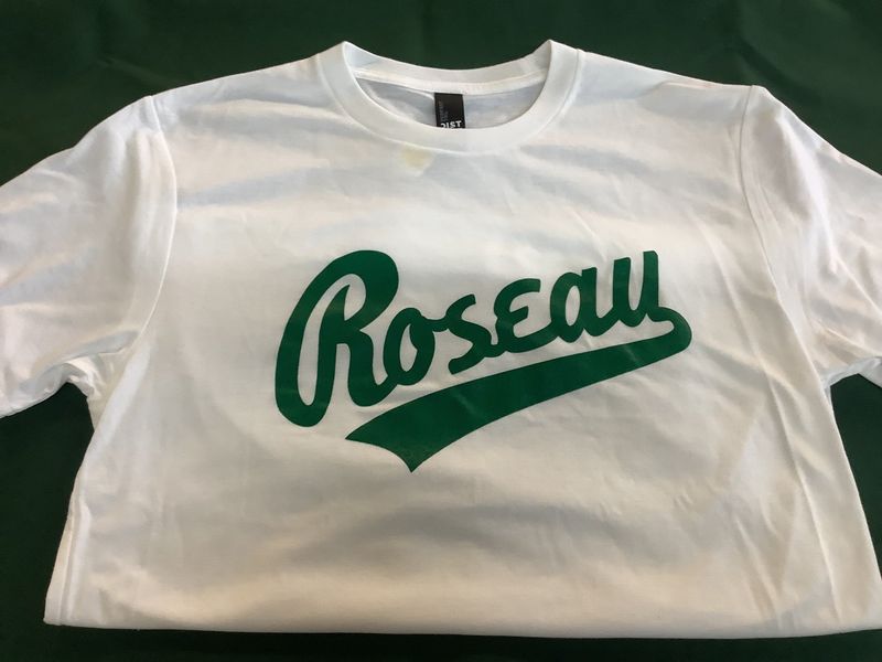 Roseau Logo White Tri-blend T-shirt