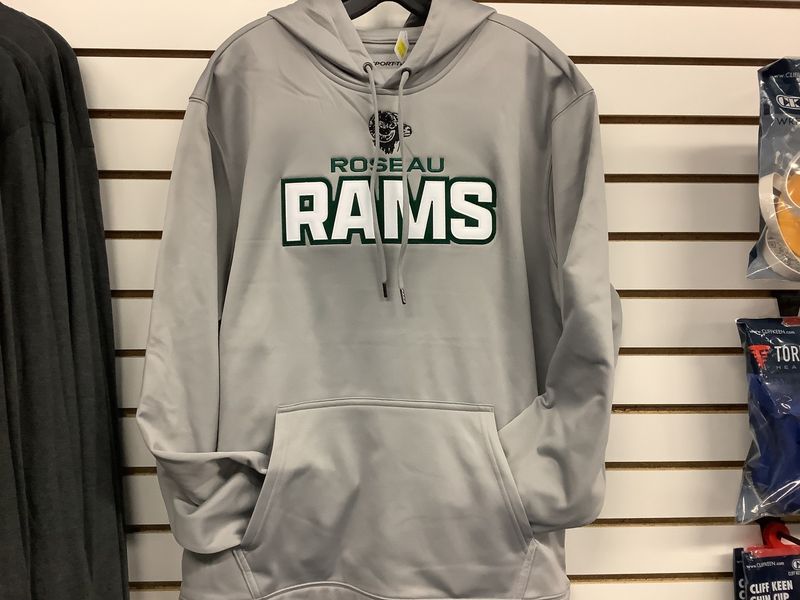 Roseau Rams Adult Sport-Tek® Sport-Wick® Fleece Hooded Pullover