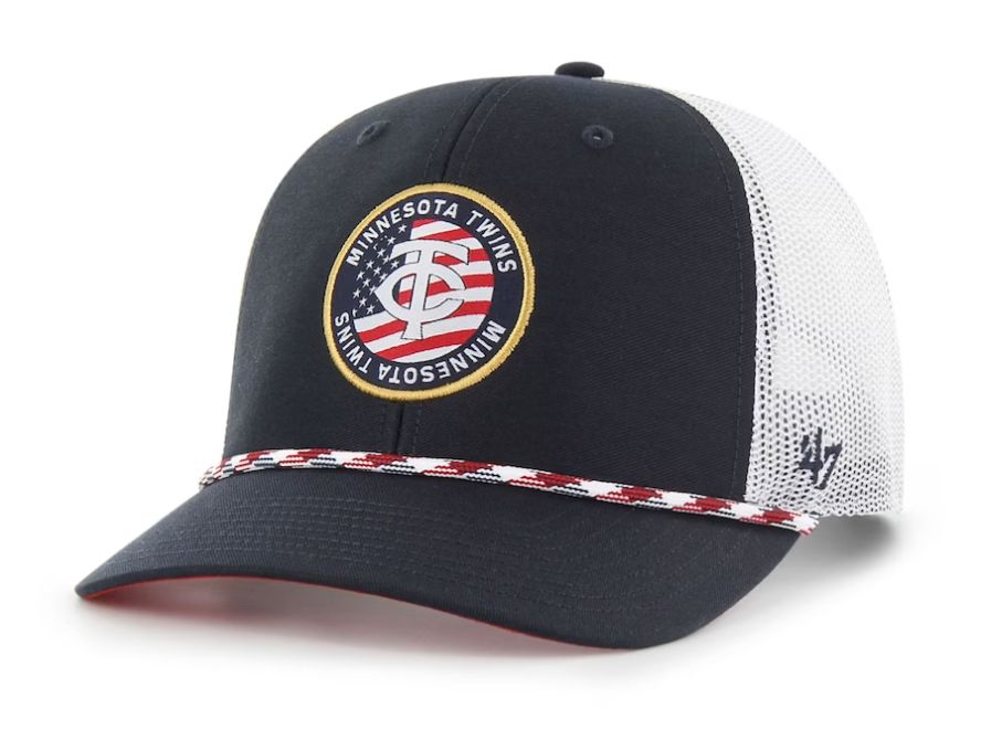 Minnesota Twins Navy Union Patch 47 Trucker
