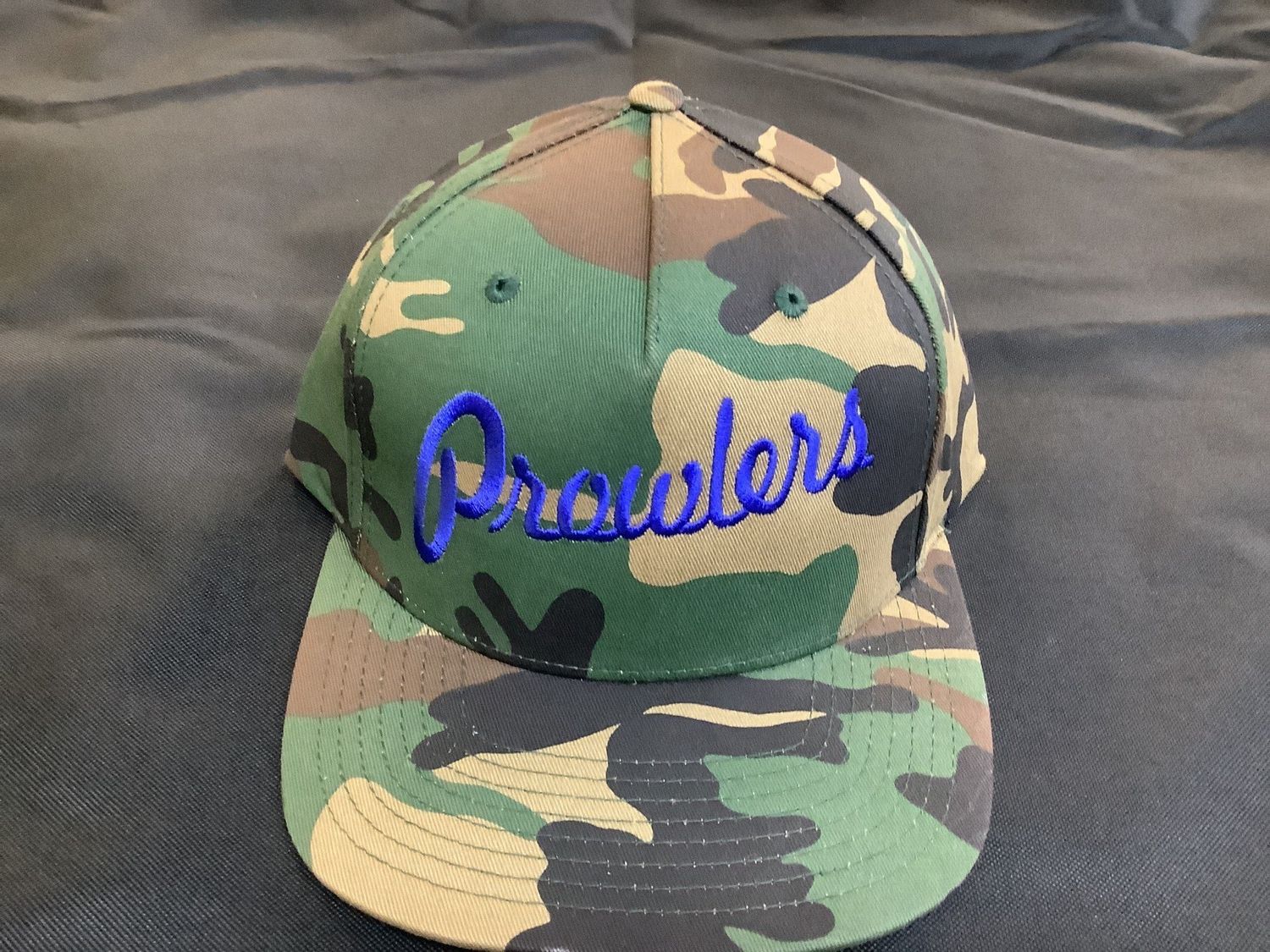 Prowler Script Font EMB 255 Snapback OSFM Camo