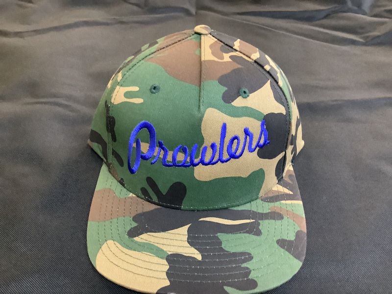 Prowler Script Font EMB 255 Snapback OSFM Camo
