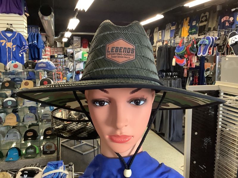 Legends Leather Patch Lined Waterman Hat Olive/Green Camo