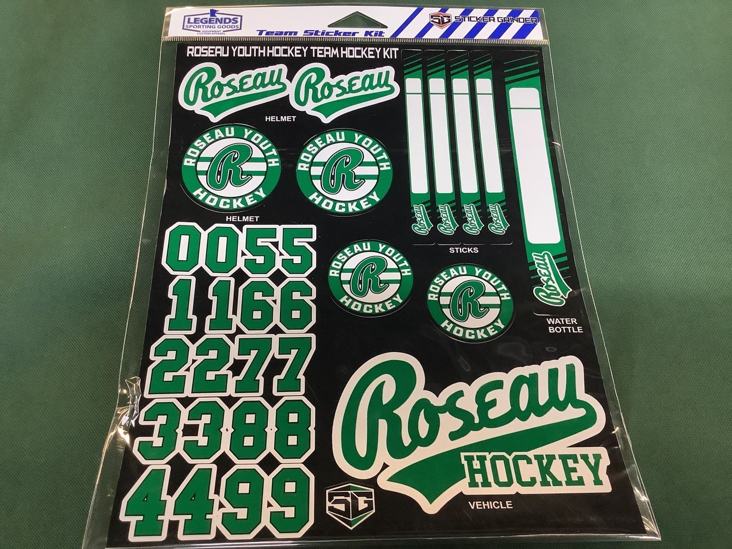 Roseau Youth Hockey Team Sticker Kits