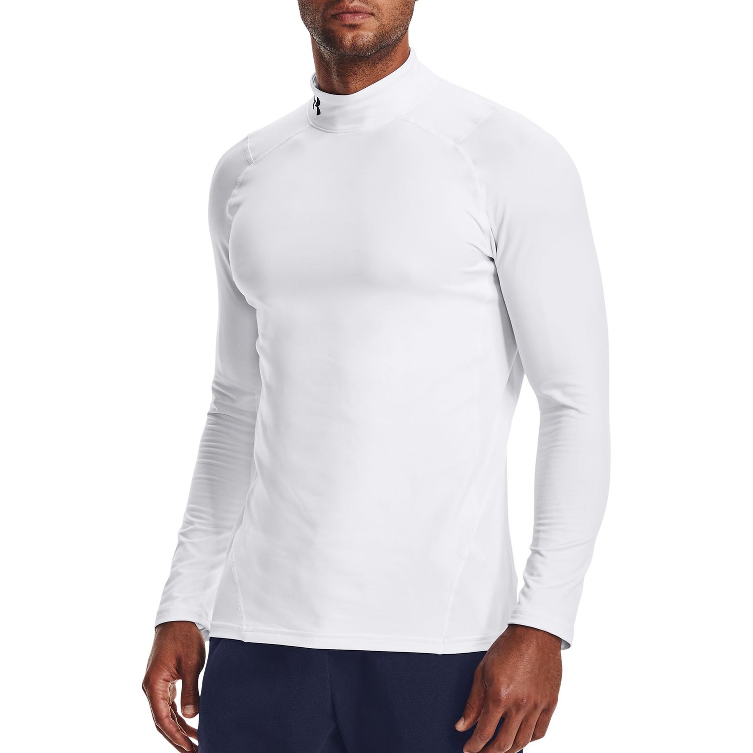 Men&#39;s ColdGear® Compression Mock, Color: White 100, Size: Small