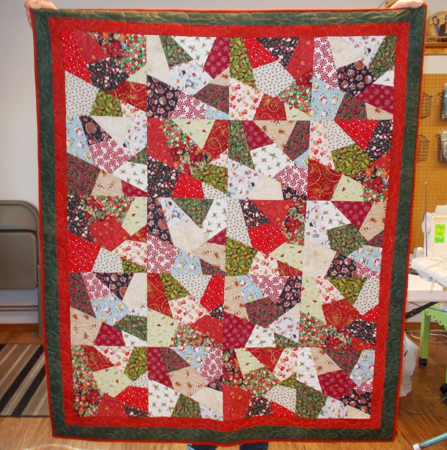 Crazy Christmas Quilt Top