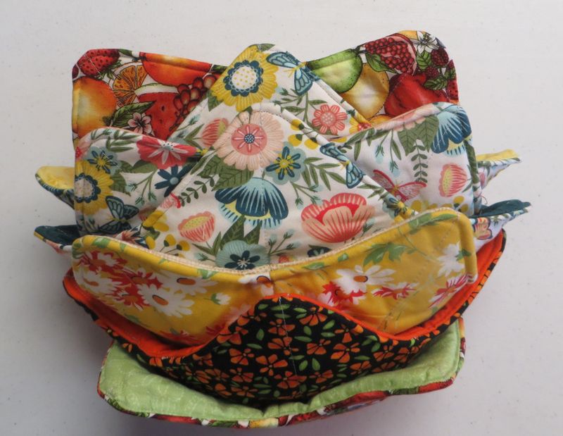 Large Floral/Fruit Microwavable Bowl Cozies