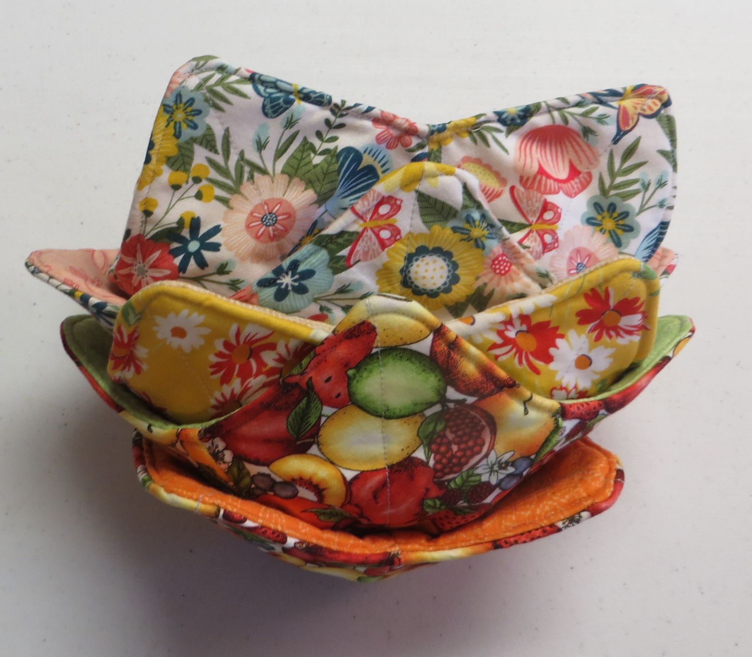 Small Floral/Fruit Microwavable Bowl Cozies