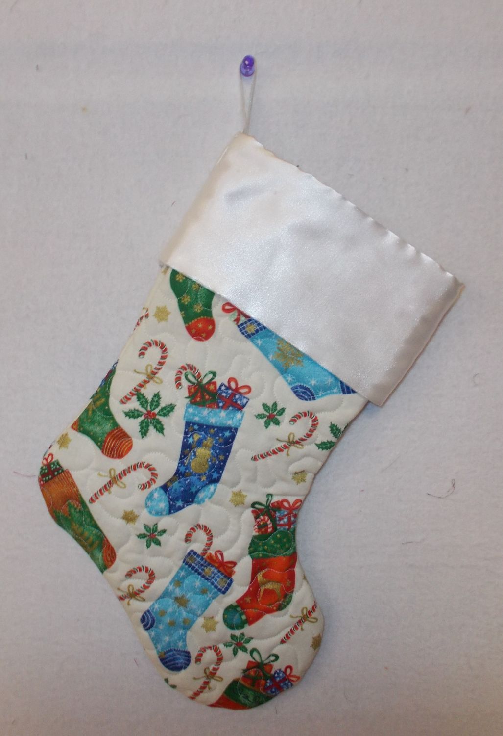 Lg. Double Quilted fabric Stocking