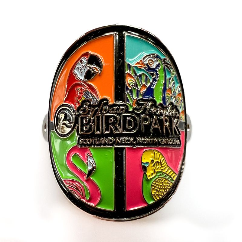SHBP  4 BIRD HIKING STICK MEDALLION