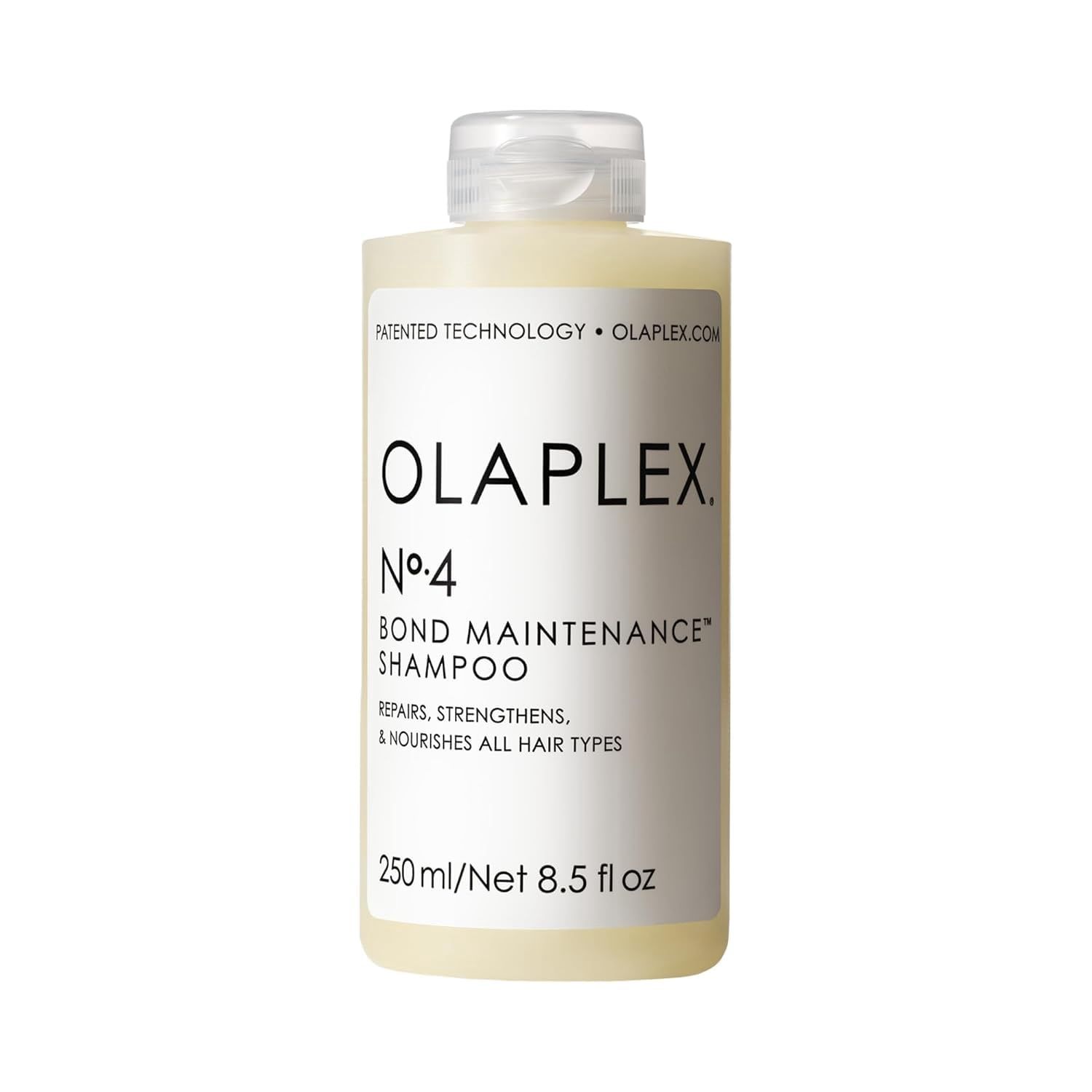 OLAPLEX No. 4 Bond Maintenance Shampoo, Repairs, Strengthens, &amp; Nourishes All Hair Types, Adds Shine &amp; Leaves Hair Feeling Soft, 8.5 fl oz