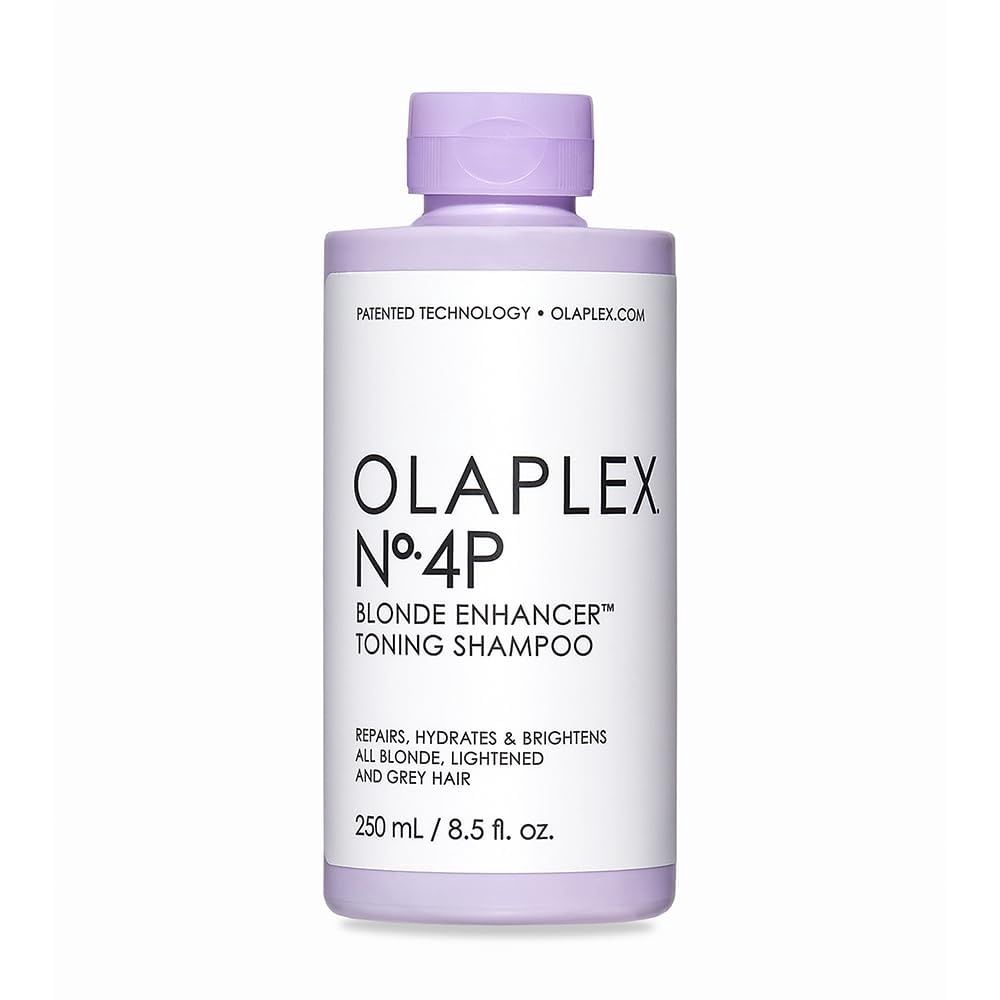 OLAPLEX No. 4P Blonde Enhancer Purple Toning Shampoo, Repairs, Hydrates, &amp; Brightens All Blonde, Lightened, &amp; Grey Hair, 8.5 fl oz