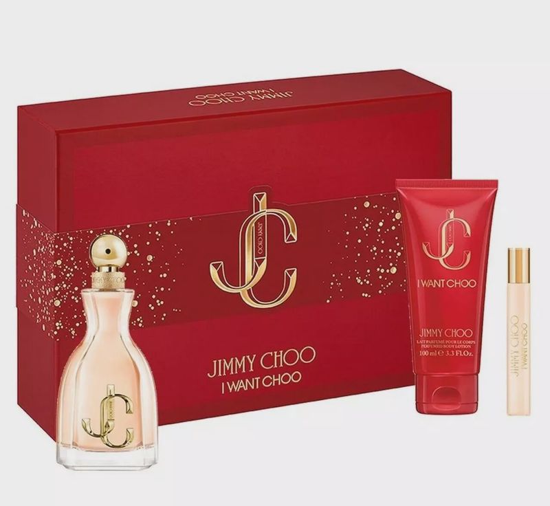 Jimmy Choo I Want Choowomen Eau De Parfum Spray 3.3 oz &amp; Body Lotion 3.3 oz &amp; Eau De Parfum Spray 0.25 oz Mini