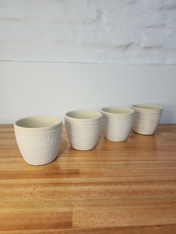 Set maceta cerámica X4