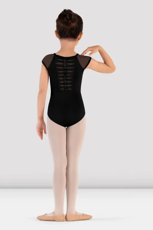 CL9282, Scoop Neck Back Mesh Cap Slv Leo