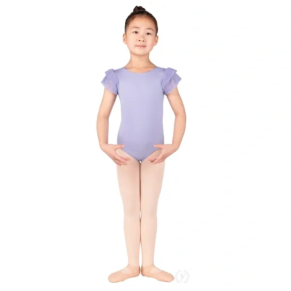 4142, Child Silhouette Mesh Flutter Slv Leo