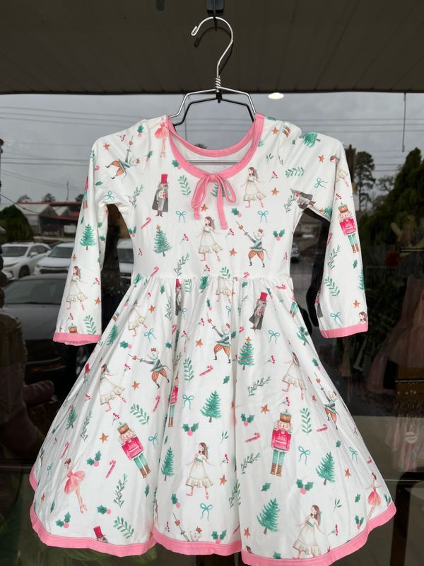 Long Sleeve Nutcracker Twirl Dress