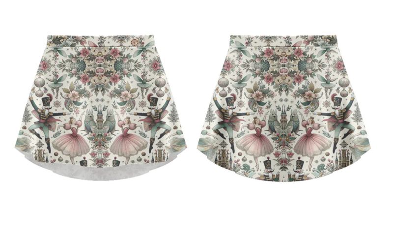 Nutcracker Patterned Skirt