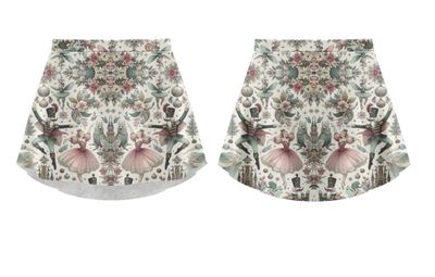 Nutcracker Patterned Skirt