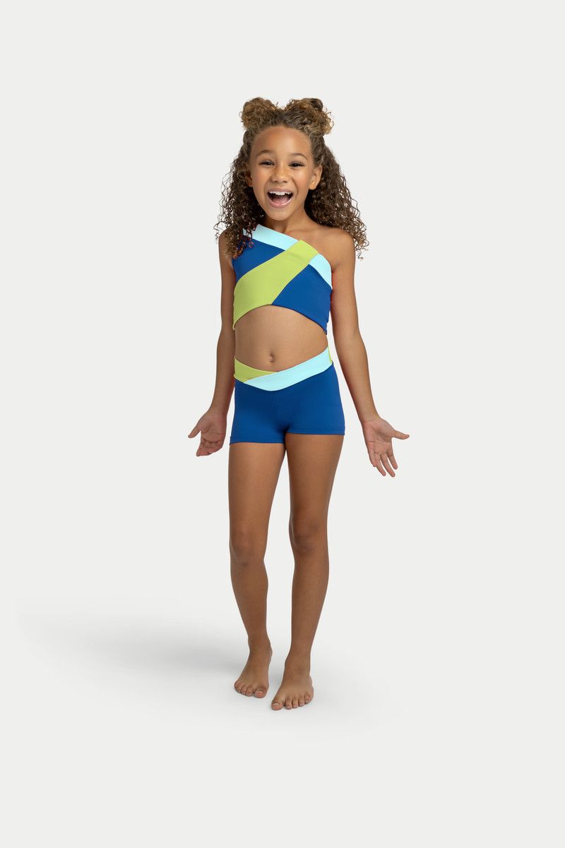 Roxie Norah Short Set Aqua/Blue/Lime