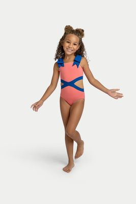 Roxie Riley Leotard Coral/Blue