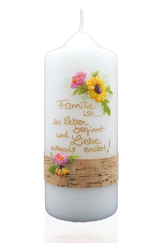 Geschenkkerze „Familie ist, wo Leben beginnt“ Geschenkkerze „Familie ist, wo Leben beginnt“