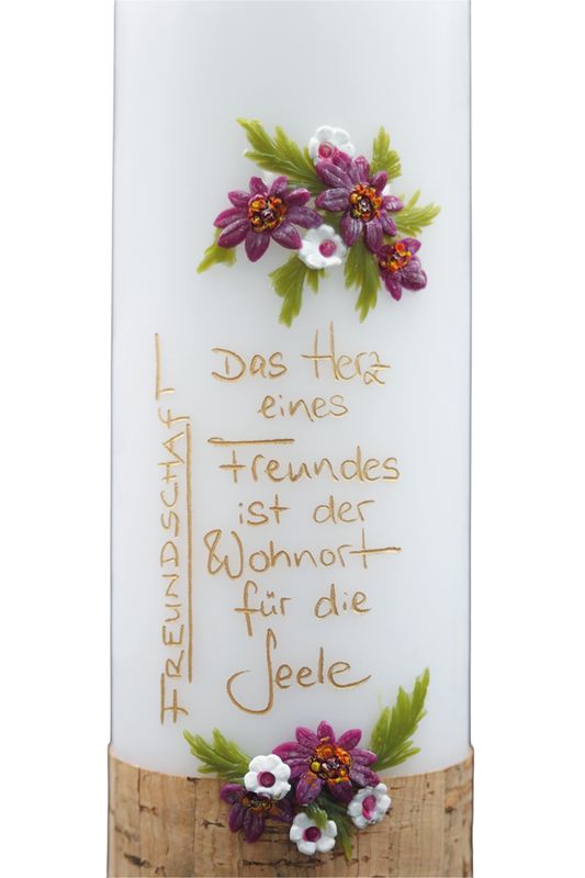 Geschenkkerze „Freundschaft ist Heimat“