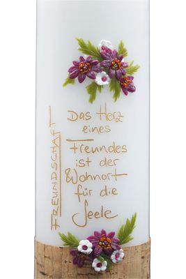 Geschenkkerze „Freundschaft ist Heimat“