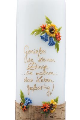 Geschenkkerze „Genieße die kleinen Dinge“