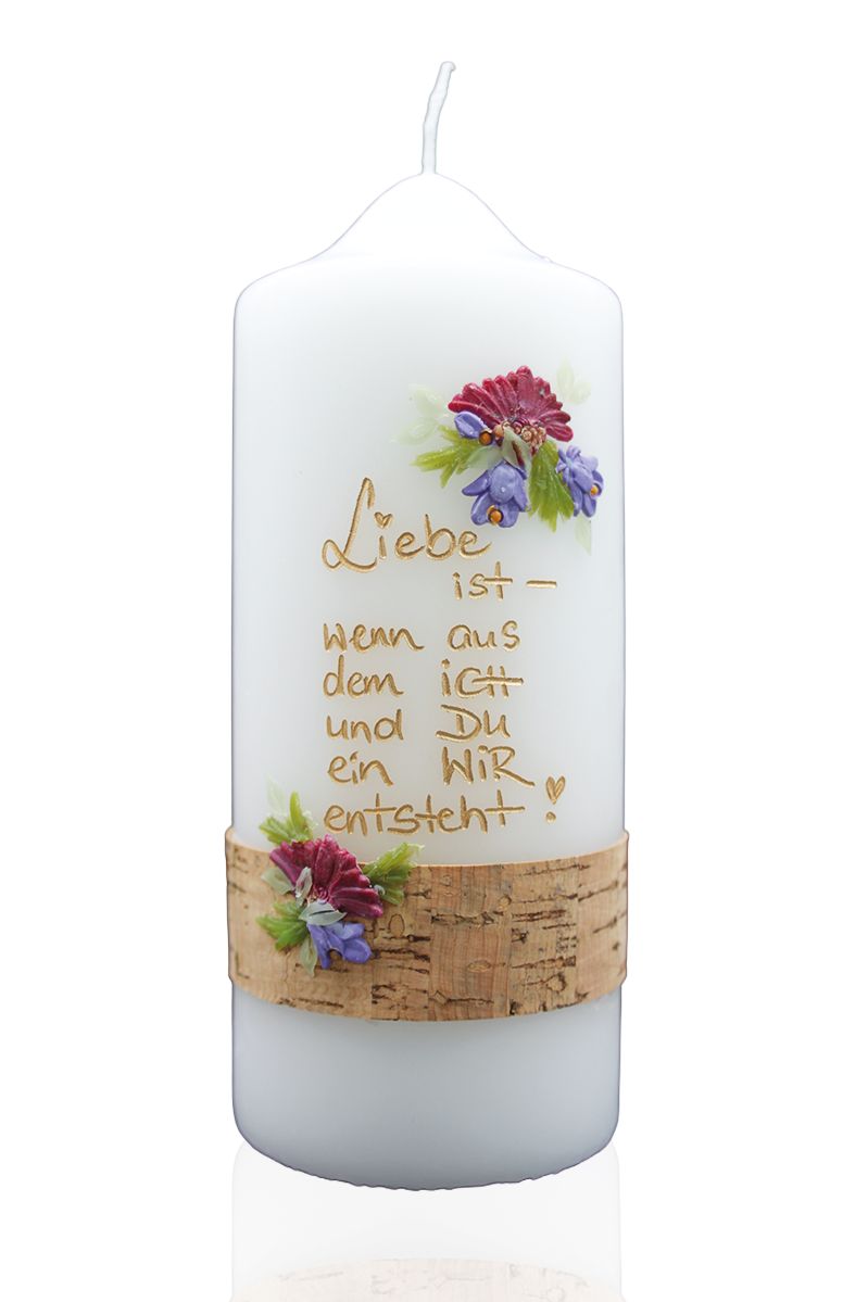 Geschenkkerze „Wenn aus Ich & Du ein Wir entsteht“ Geschenkkerze „Wenn aus Ich & Du ein Wir entsteht“