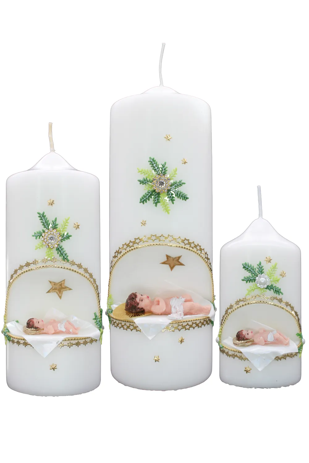 Weihnachtskerze „Jesulein & Sternenglanz“