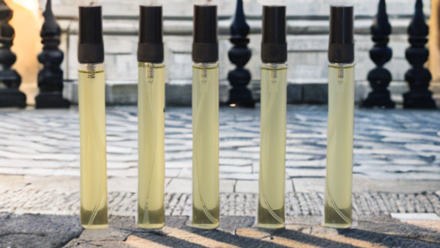 Mix of  5 Premium Glass Spray Atomizer for Travel