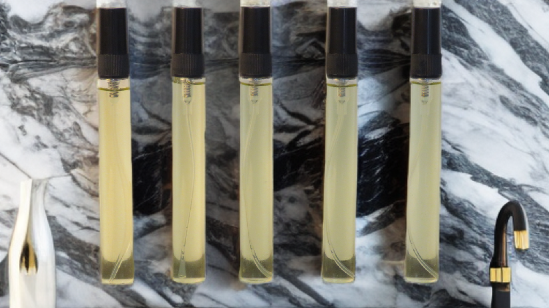 Mix of  5 Premium Glass Spray Atomizer for Travel