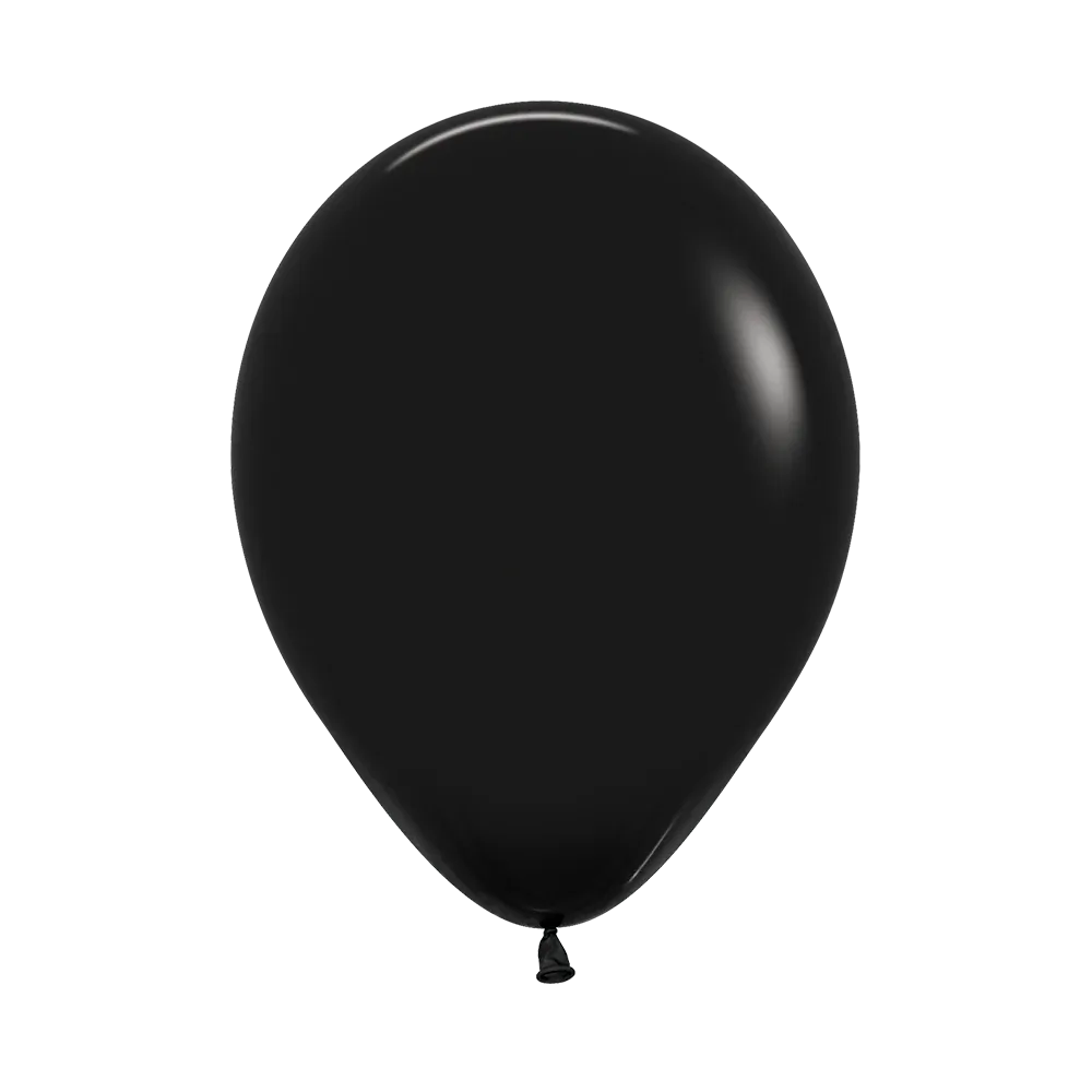 Sempertex Latex Balloon Fashion Black Round 11in- 100 pieces