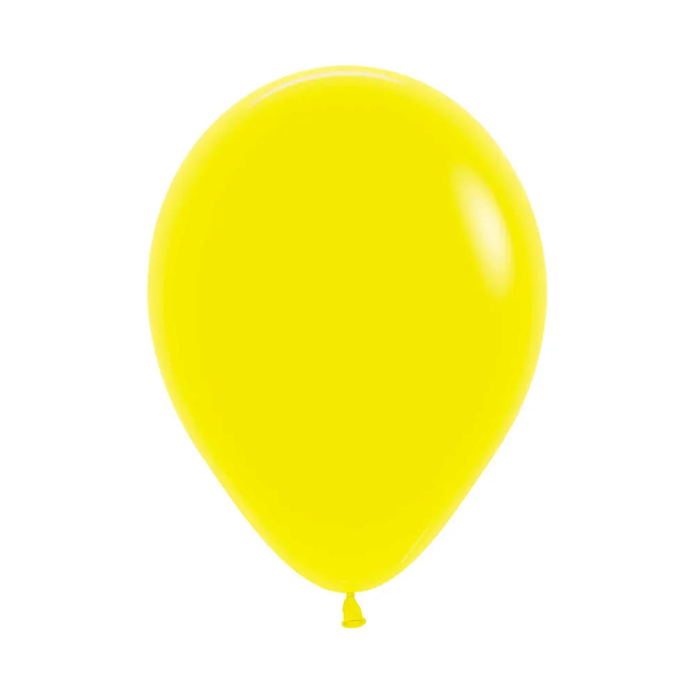 Sempertex Latex Balloon Fashion Yellow Round 11in- 100 pieces