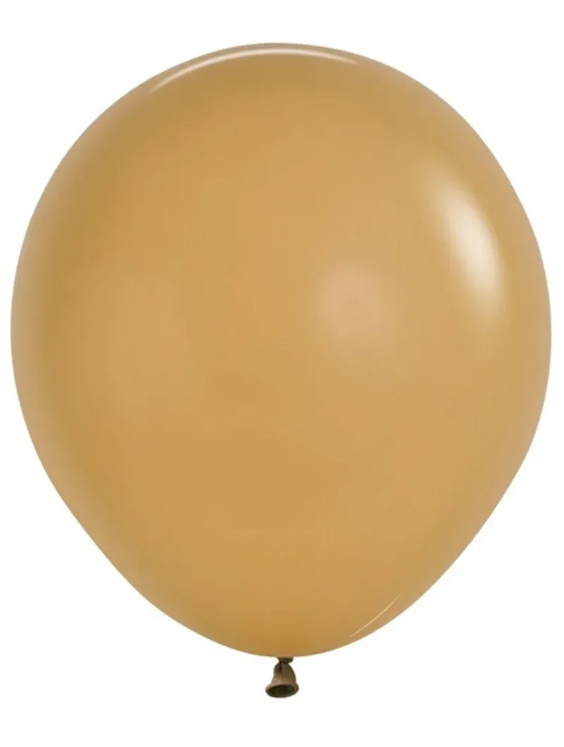 Sempertex Latex Balloon Deluxe Latte Round 18in- 25 pieces