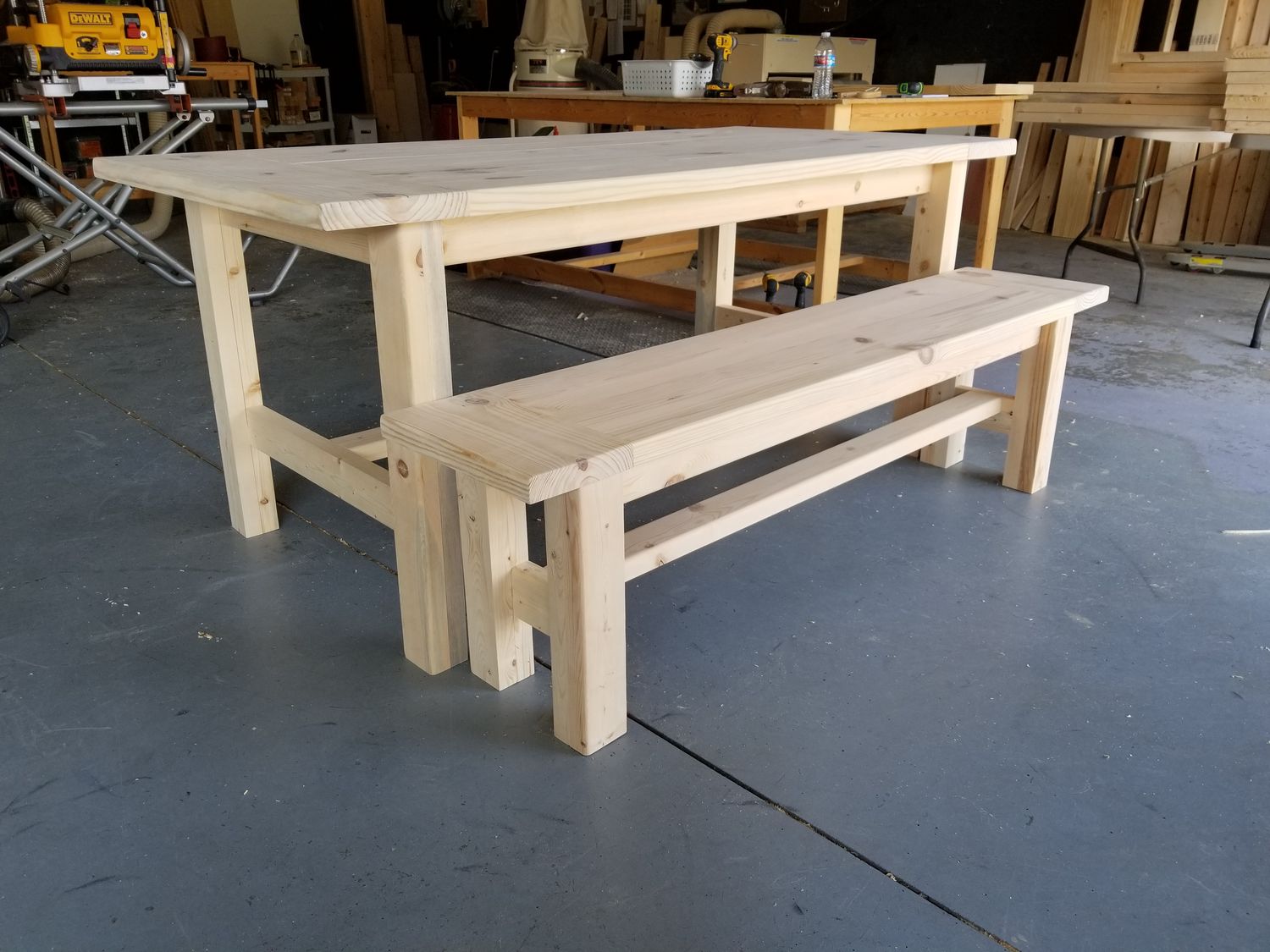 Farmhouse Table Additional Bench Add-on, Color: Unfinished