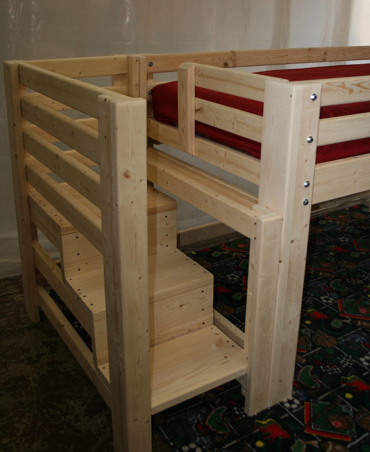 Staircase Add-on, Side: Left, Height: 4&#39;, Finish Color: Unfinished
