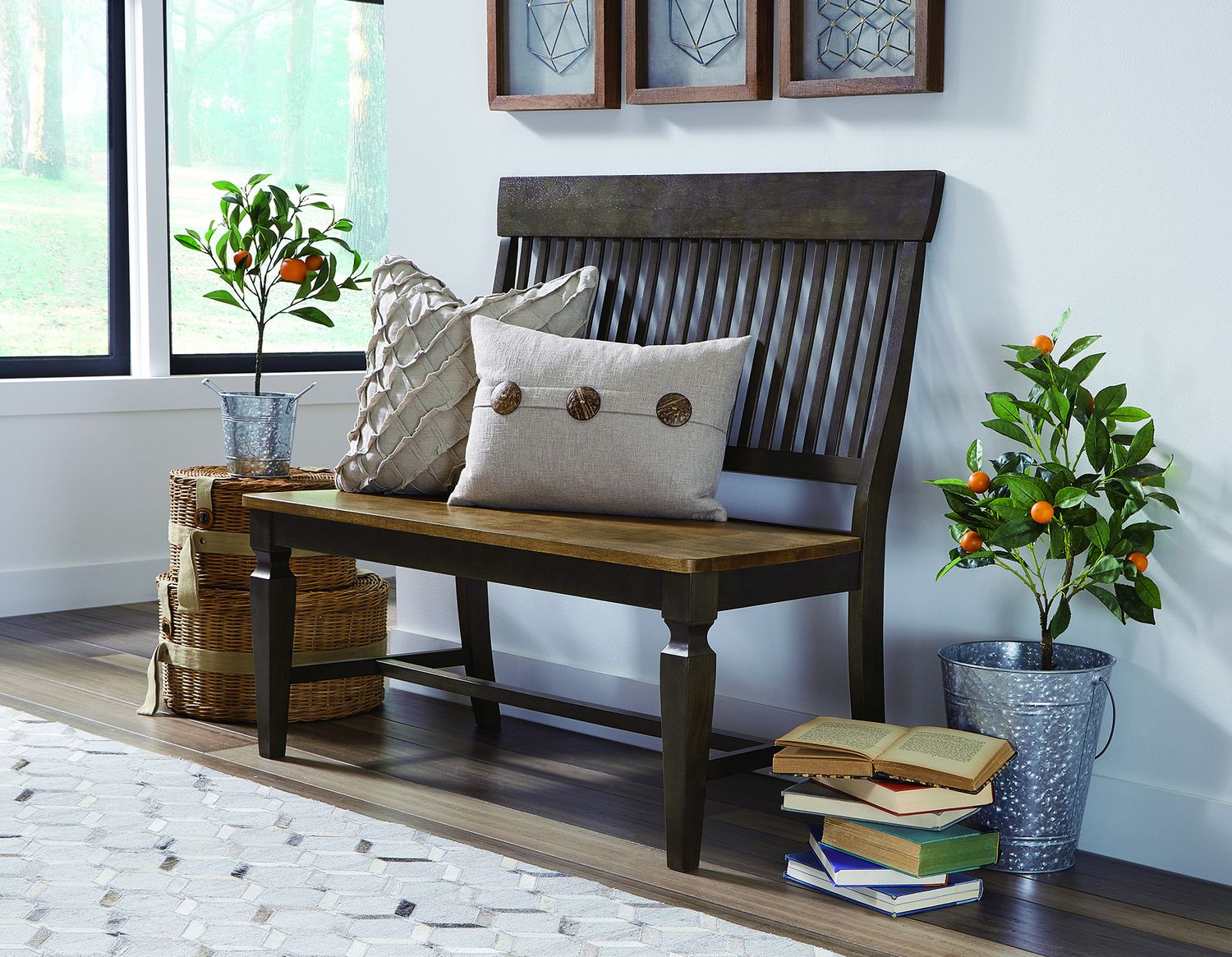 Vista Dining Bench w/ Back  44&quot;W x 17&quot;D x 40&quot;H