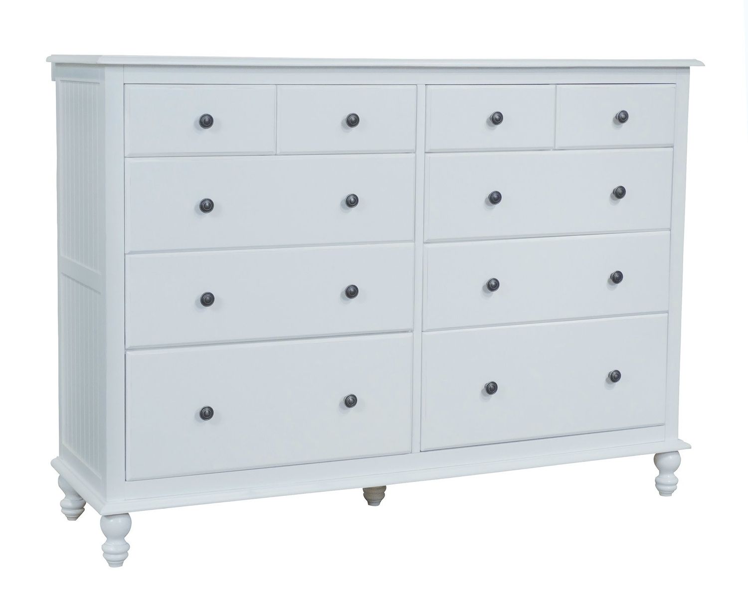 Cottage 10-Drawer Dresser w/ Bright White finish