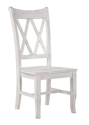 Double-X Back Chair 19.5” W x 16.5” D x 41” H (Chalk or Pure White Finish)