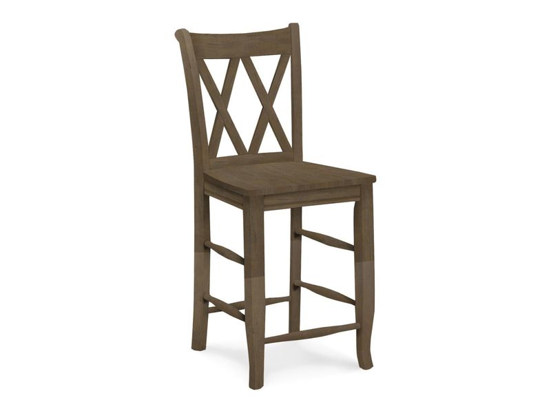 Canyon Double-X Counter-Height Stool - W/ Finish