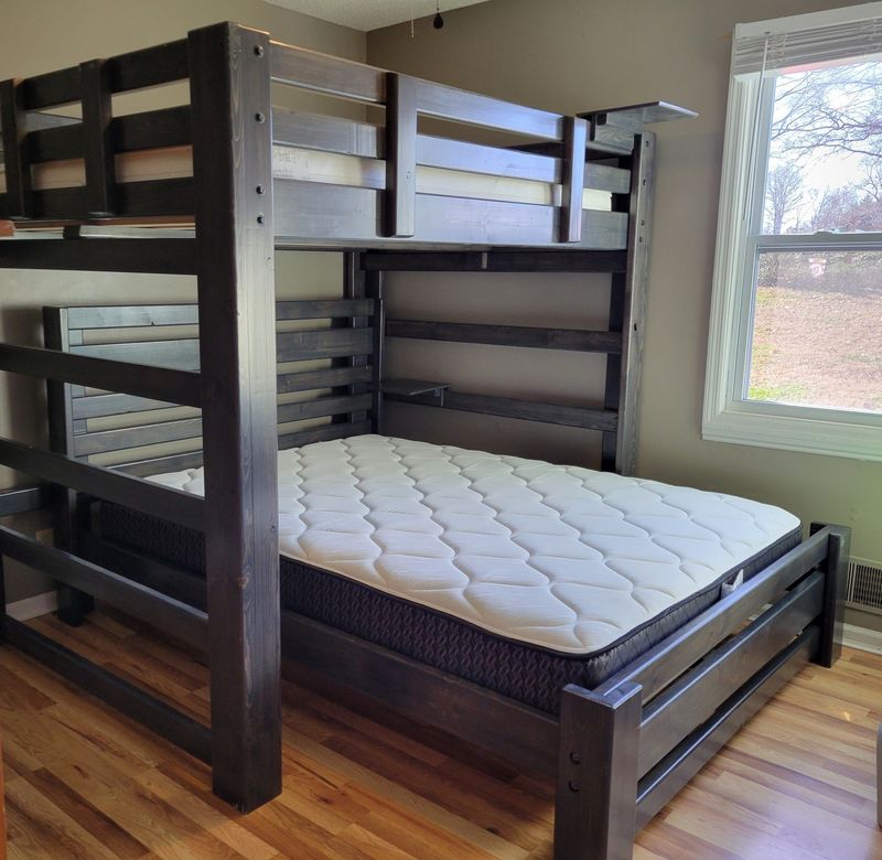 6&#39; Twin XL over Queen T-Shape Bunk - Unfinished