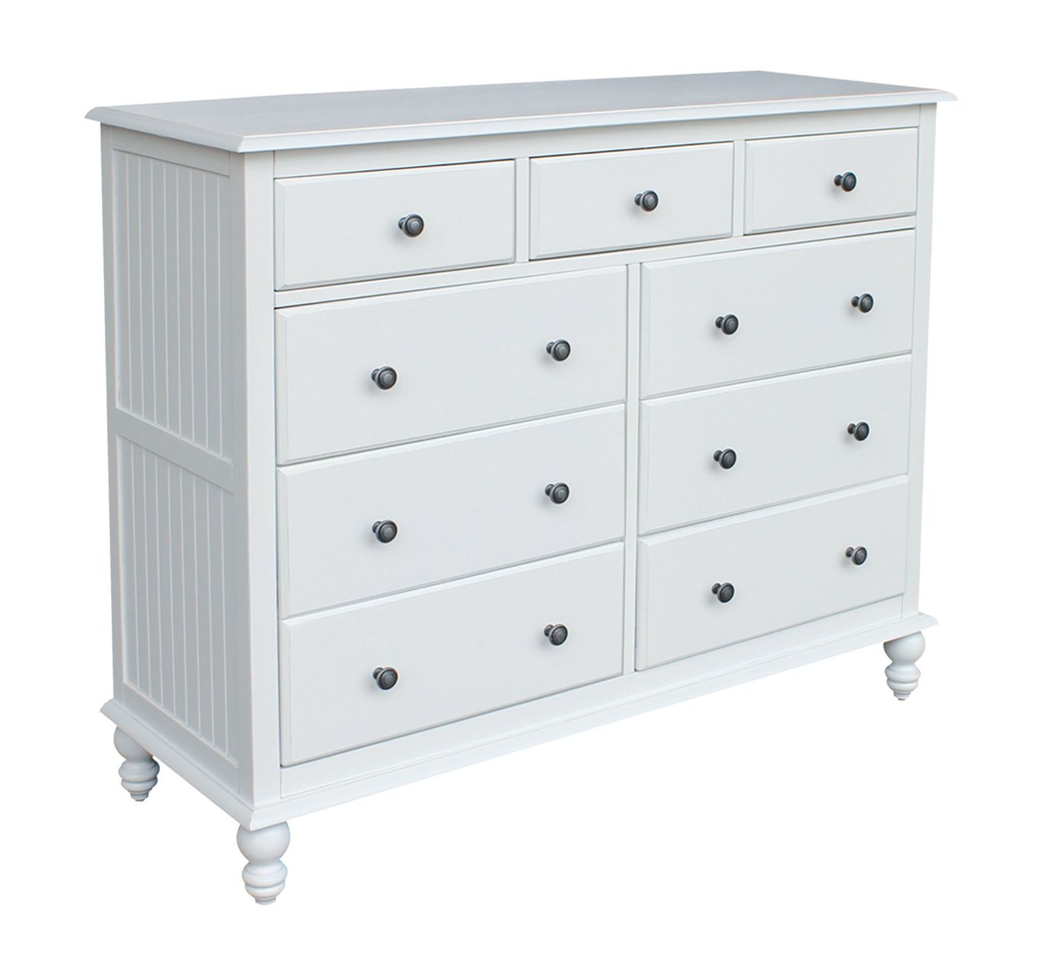 Cottage 9-Drawer Dresser w/   Bright White Finish