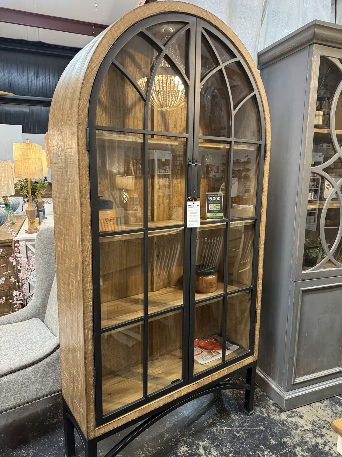 Victoria Cabinet w/ Glass Doors  - Natural