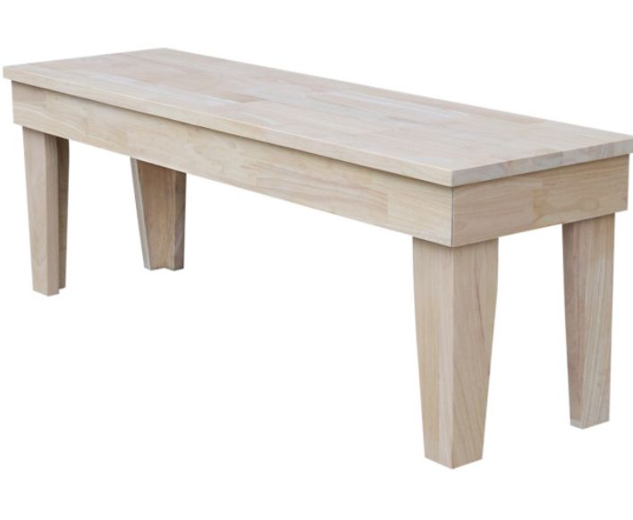 Aspen Bench - Unfinished 52&quot;W x 15&quot;D x 18&quot;H
