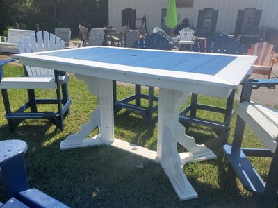 44&quot; x 72&quot; Rectangular  Outdoor Counter-Height Table - No Checkers